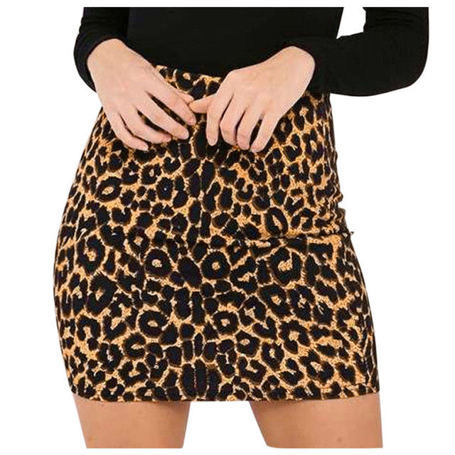 Eleganter Bleistiftrock mit Leopardenmuster